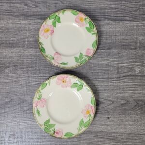 Franciscan Earthenware Desert Rose Ovensafe 7" Appetizer Plate 2-Piece‎ Set